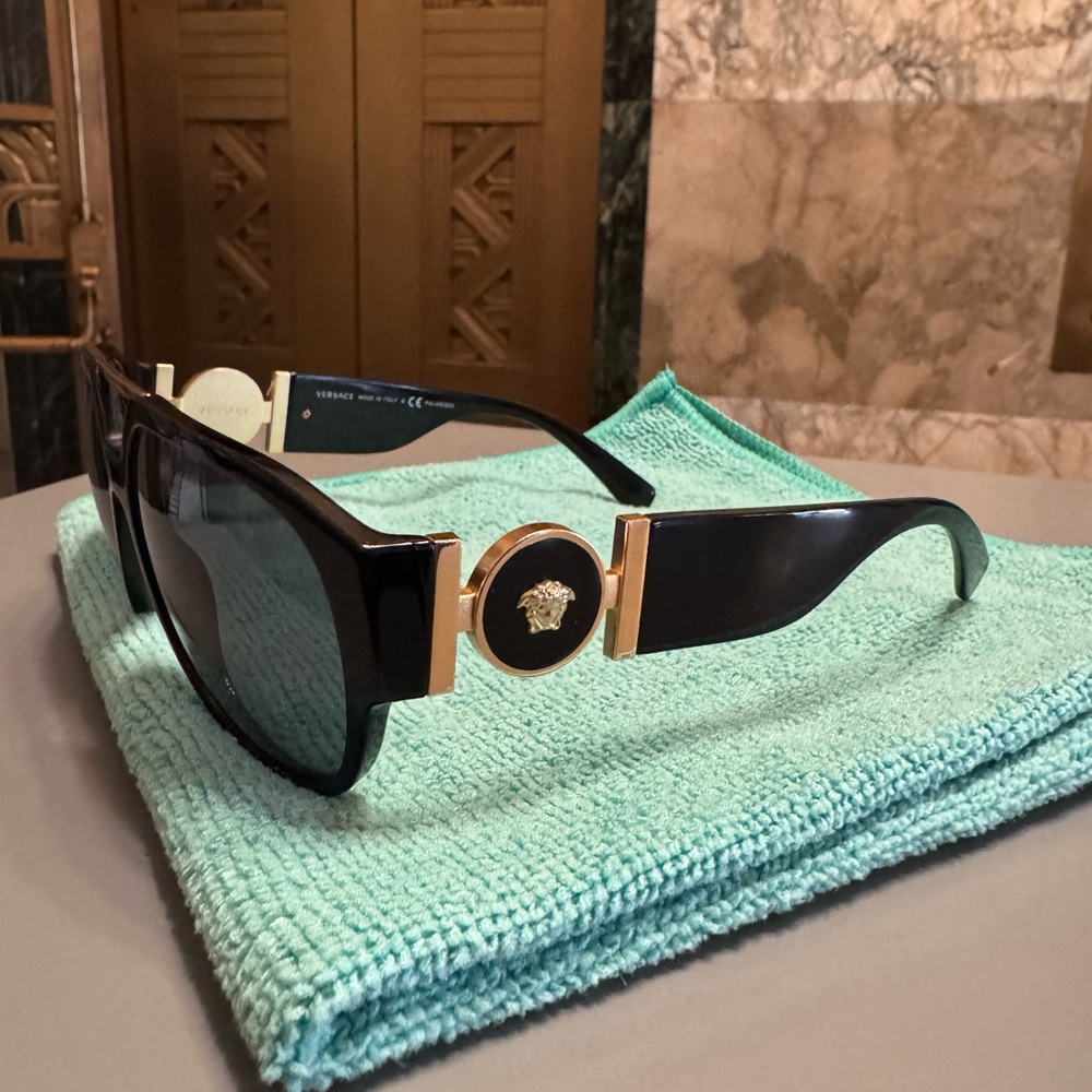 Versace Black and Gold Sunglasses